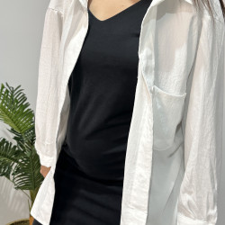 Oversize Beyaz Gömlek