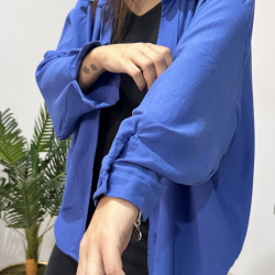 Oversize Lacivert Gömlek