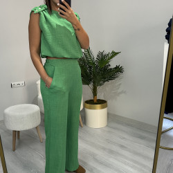 Yeşil İkili Keten Takım