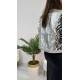 Gümüş Rengi Zebra Detaylı Ceket Gümüş Rengi Zebra Detaylı Ceket